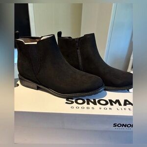 New Sonoma Kohls Black Ankle Lottie Boots women’s size 8.5
